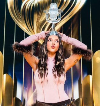 DARA wins the 70th Eurovision Song Contest for Bulgaria, at the Wiener Stadthalle in Vienna, Austria